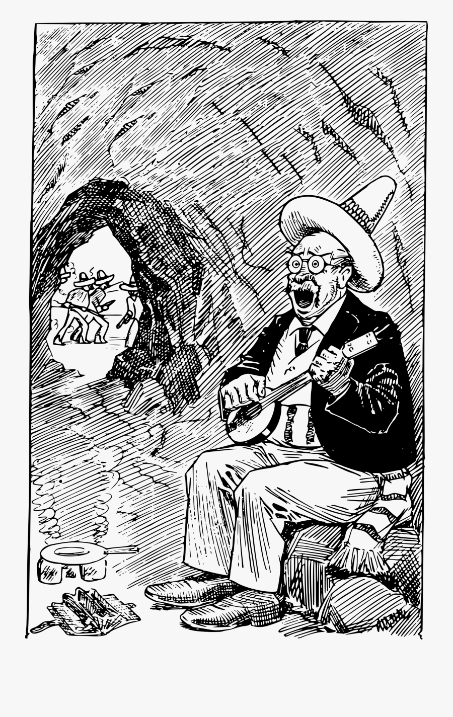 Playing Music In A Cave Clip Arts - Music, Transparent Clipart