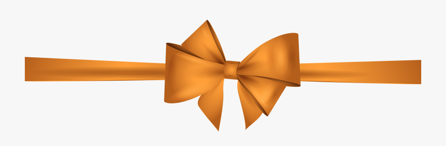 Orange Bow Png Clip Art - Orange Ribbon Bow Png, Transparent Clipart