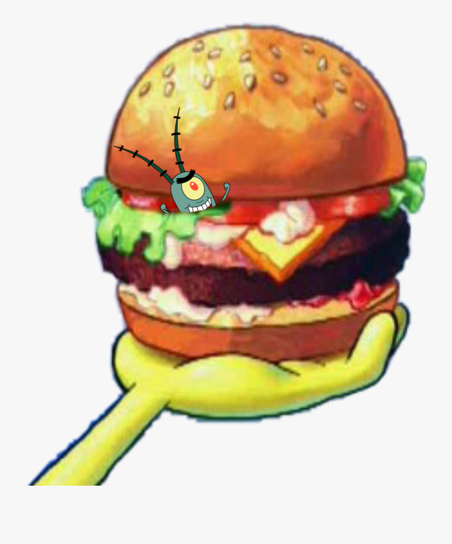 #plankton #spongebob #krabbypatty #krustykrab - Spongebob Krabby Patty Png, Transparent Clipart