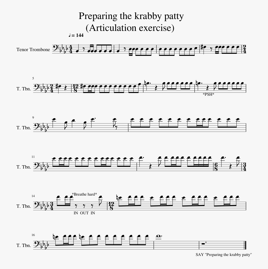 Krabby Patty Png -preparing The Krabby Patty - Krabby Patty Theme Sheet Music, Transparent Clipart