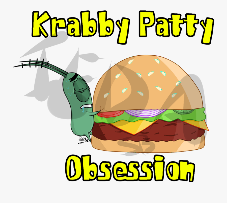 Hamburger Clipart Buger - Spongebob Obsession With Krabby Patty, Transparent Clipart