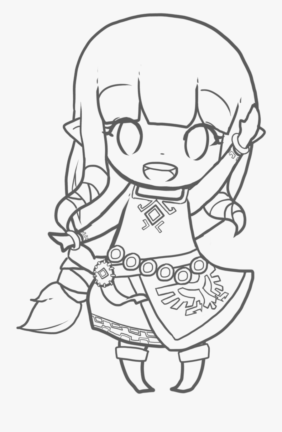 Collection Of Free Zelda Drawing Princes Download On - Zelda Coloring Pages, Transparent Clipart