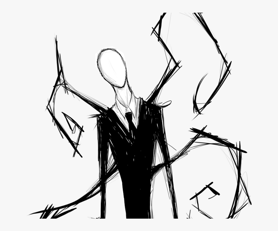 Chucky Drawing Slender Man For Free Download - Slenderman Png , Free Transp...