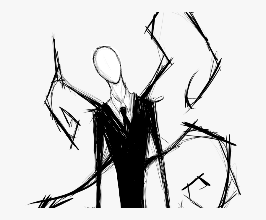 Chucky Drawing Slender Man For Free Download - Slenderman Png, Transparent Clipart