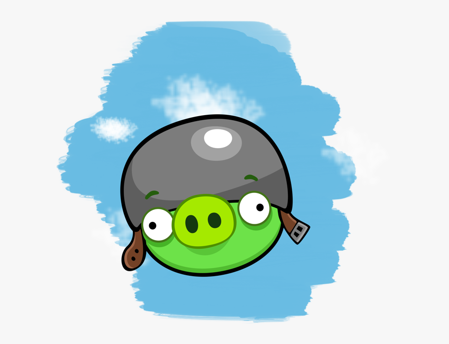 Энгри Бердс Свинья В Шлеме, Transparent Clipart