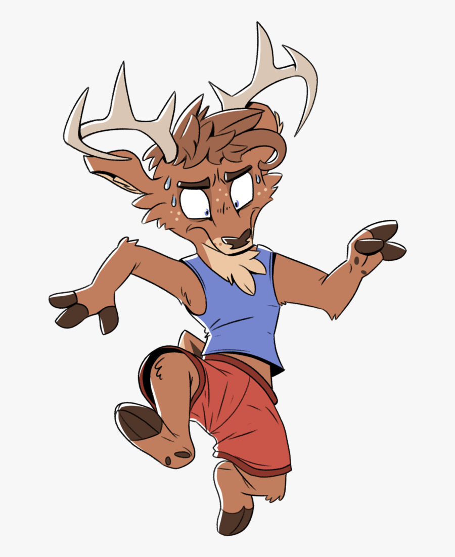 Furry Deer Art, Transparent Clipart
