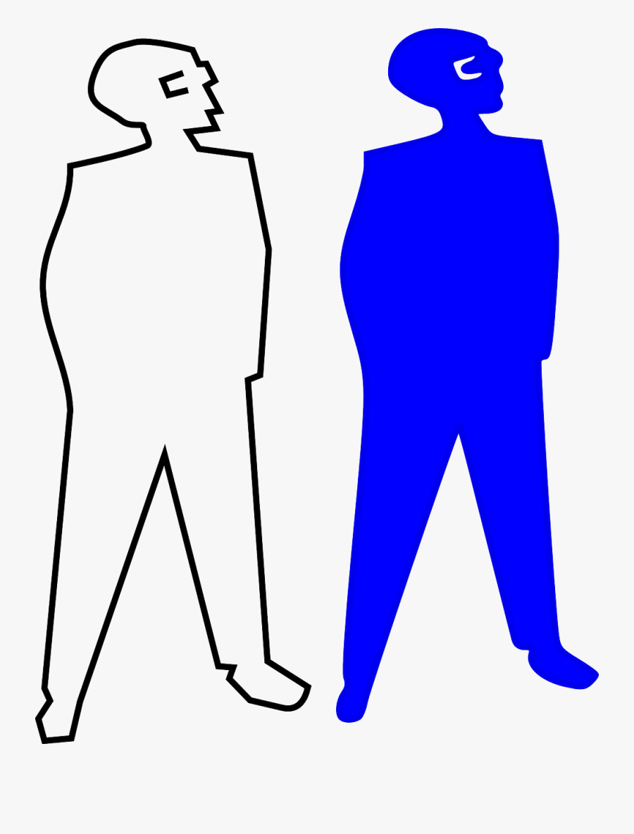 Blue Man Silhouette Pocket Png Image Clipart , Png - Silhouette, Transparent Clipart