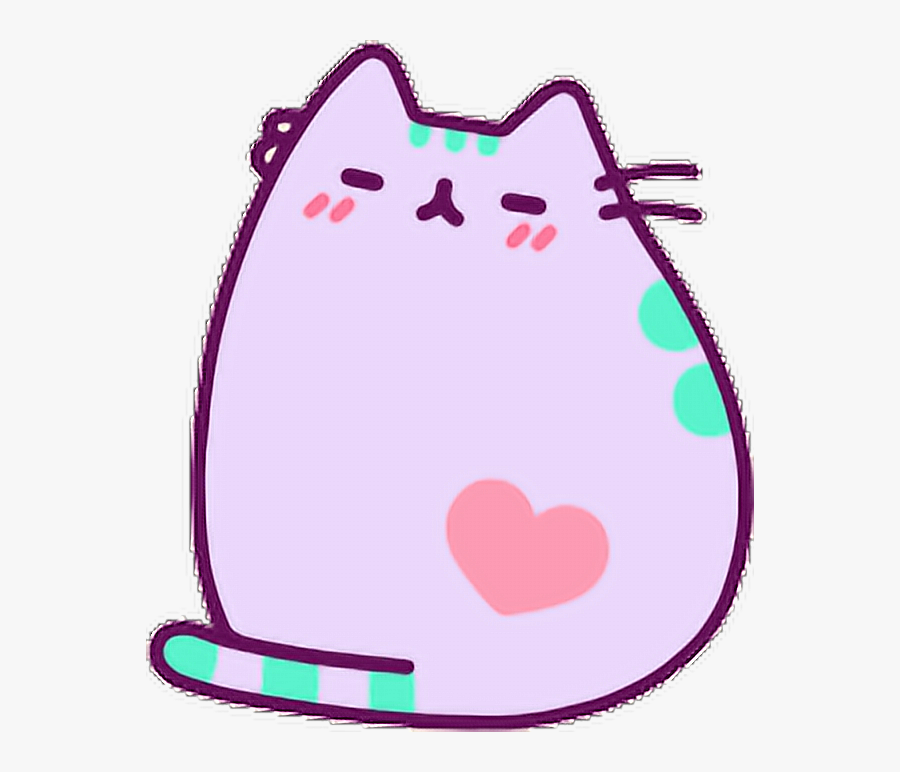 Purple Pusheen Cat Kawaii Adorable Lilac Freetoedit - Cute Kawaii Shooting Star, Transparent Clipart