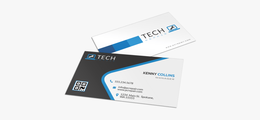 Clip Art Awesome Computer Repair Card - Pc Repair Business Cards, Transparent Clipart