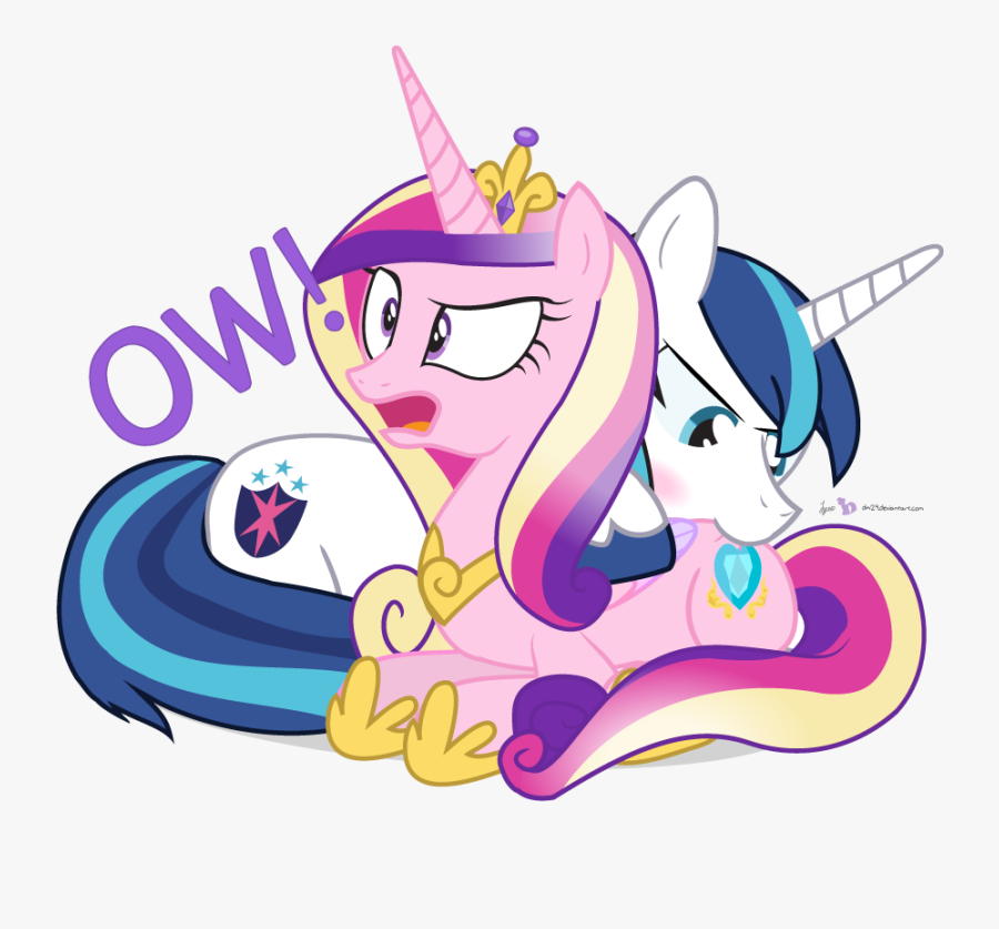 Ow Princess Cadance Shining Armor Mammal Pink Cartoon - My Little Pony Cadance And Shining Armor, Transparent Clipart