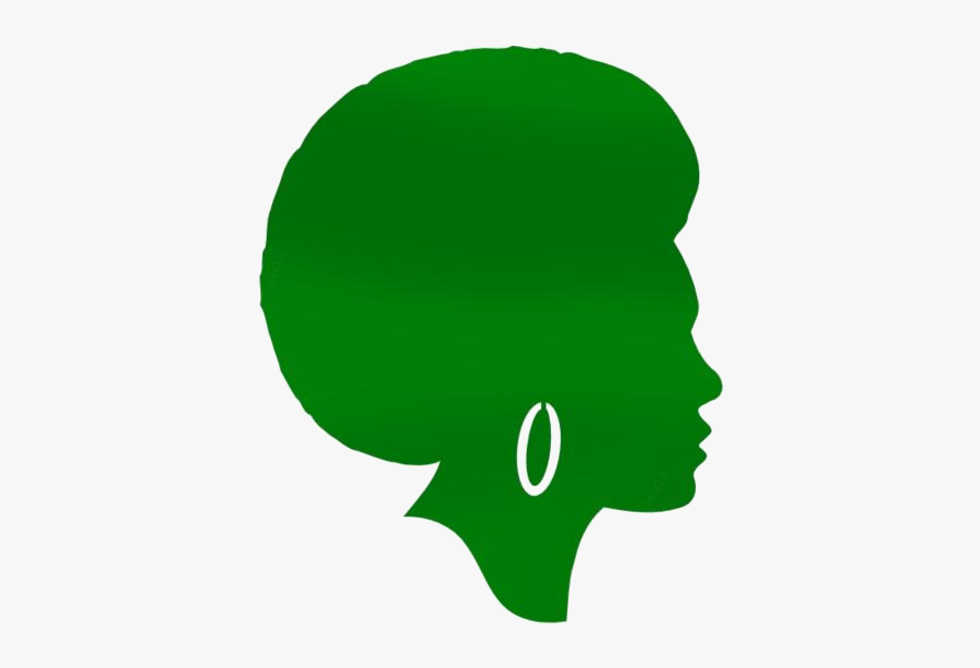 Transparent Woman Face Clipart Png - African American Hair Male Silhouette, Transparent Clipart