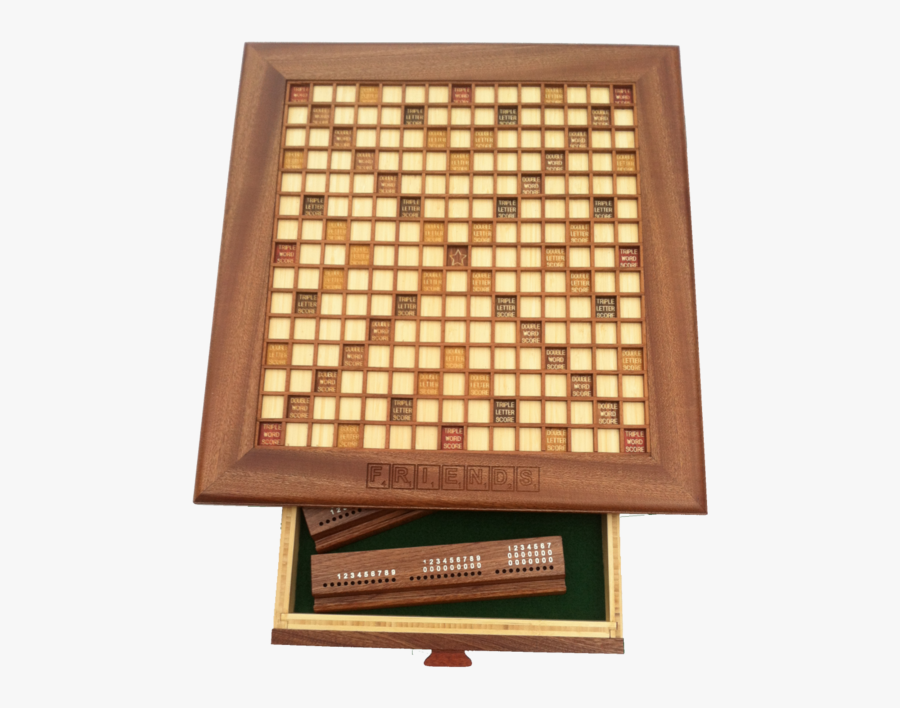 Clip Art Scrabble Board Template - Wood Scrabble Board Game, Transparent Clipart