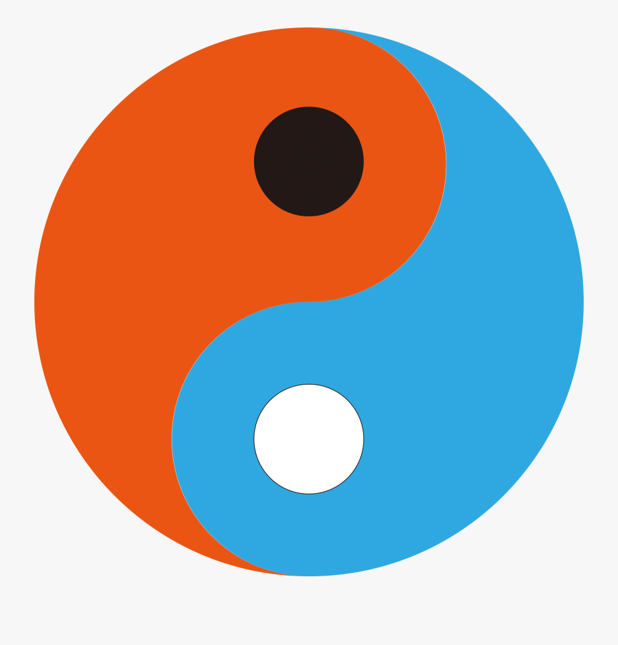 Blue Red Bagua And - Bagua, Transparent Clipart