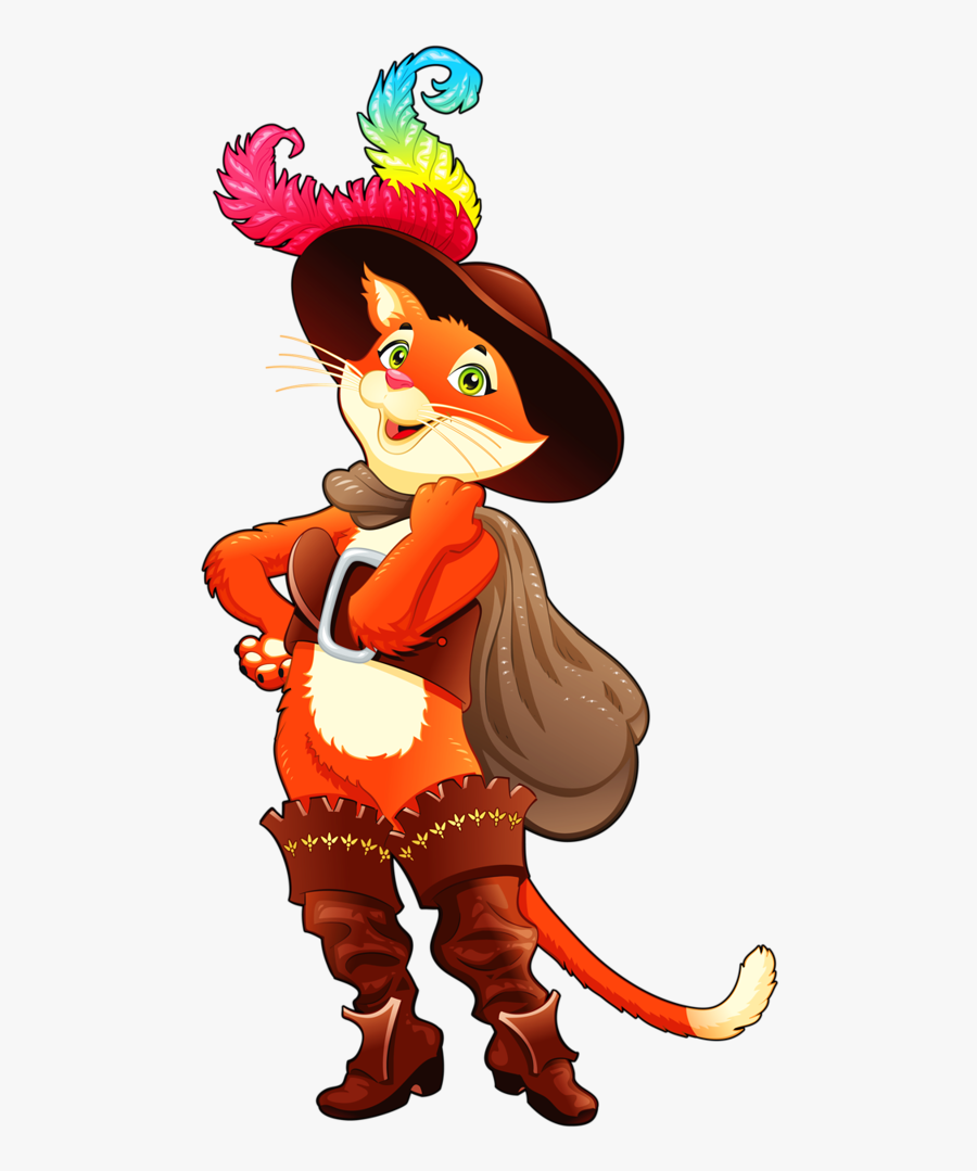 Transparent Cloak Clipart - Puss In Boots Story Characters, Transparent Clipart