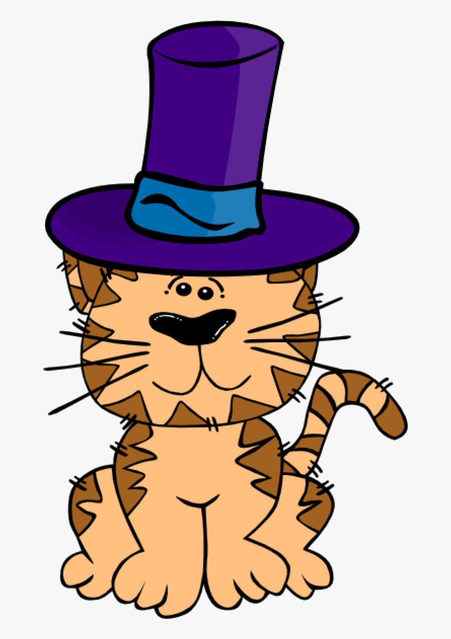 Cat With A Hat Clipart, Transparent Clipart