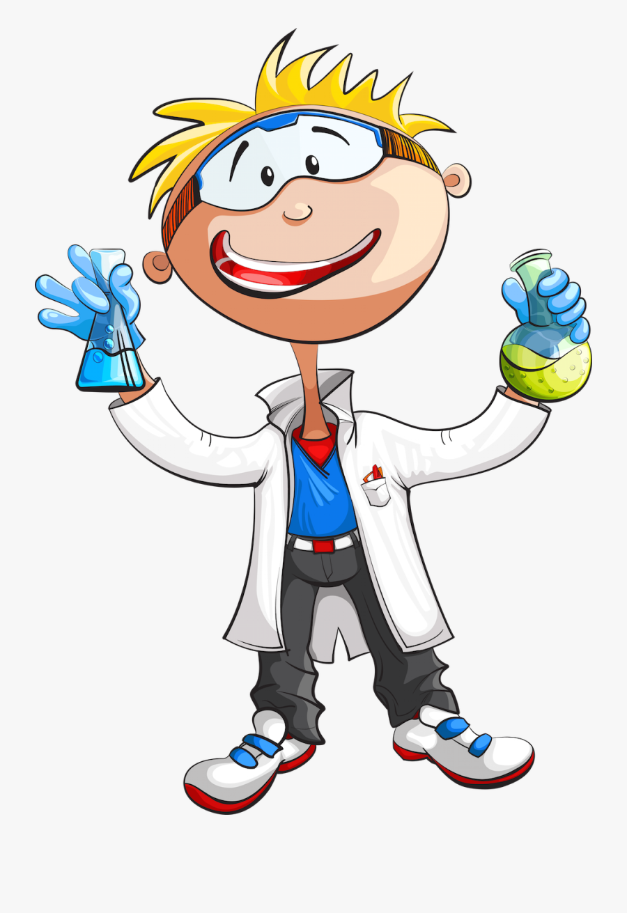 Science Boy Cartoon, Transparent Clipart