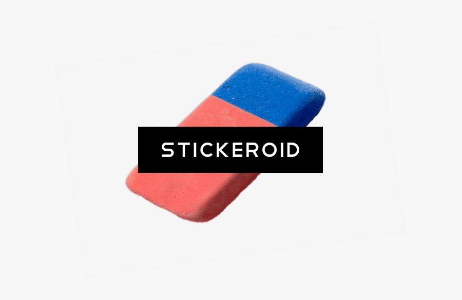 Red And Blue Eraser - Carmine , Free Transparent Clipart - ClipartKey