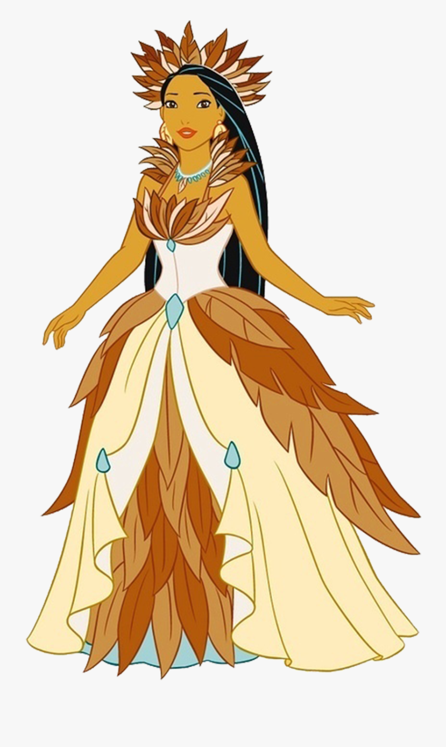 Pocahontas Disney Princess The Walt Disney Company - Dress Disney Princess Pocahontas, Transparent Clipart