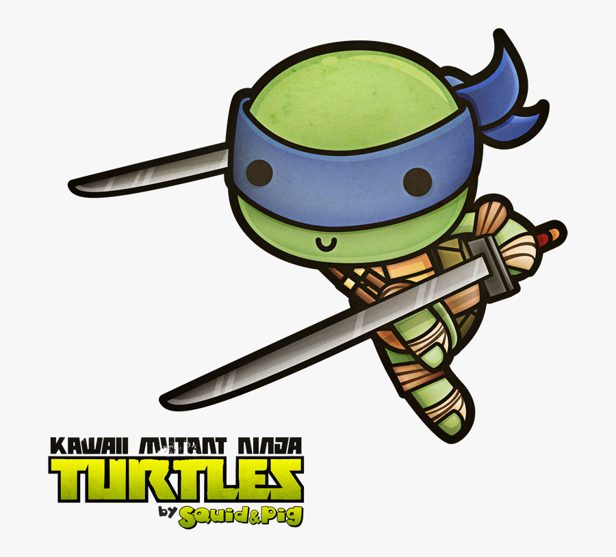 Leonardo Ninja Turtle Cute, Transparent Clipart