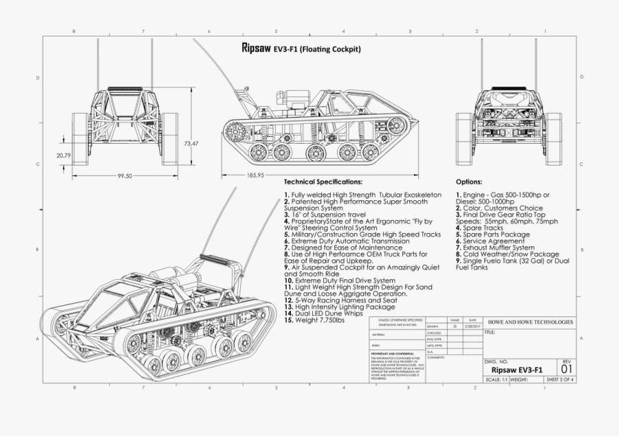 Kinetic Drawing Engine F1 - Ripsaw Tank Dimensions, Transparent Clipart