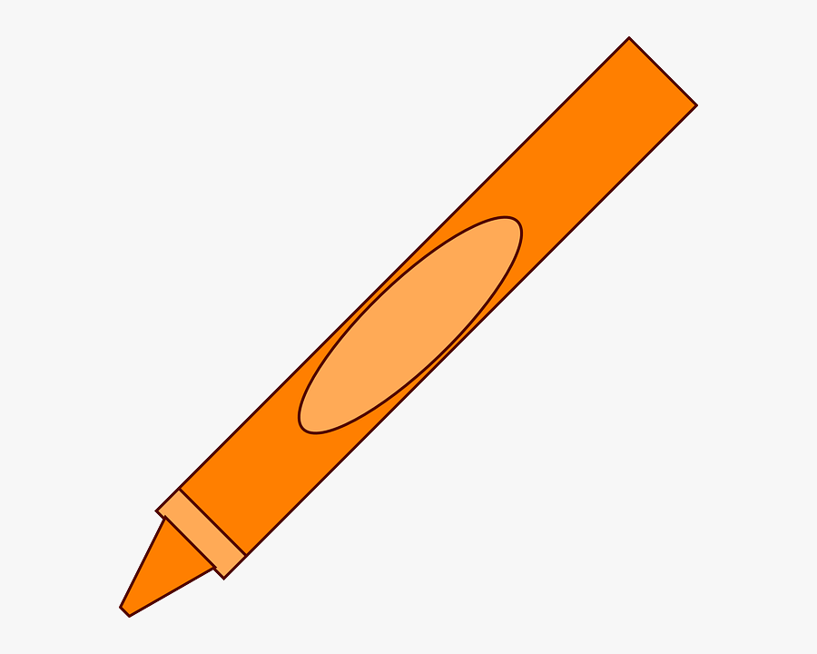 Orange Crayon Transparent Background, Transparent Clipart