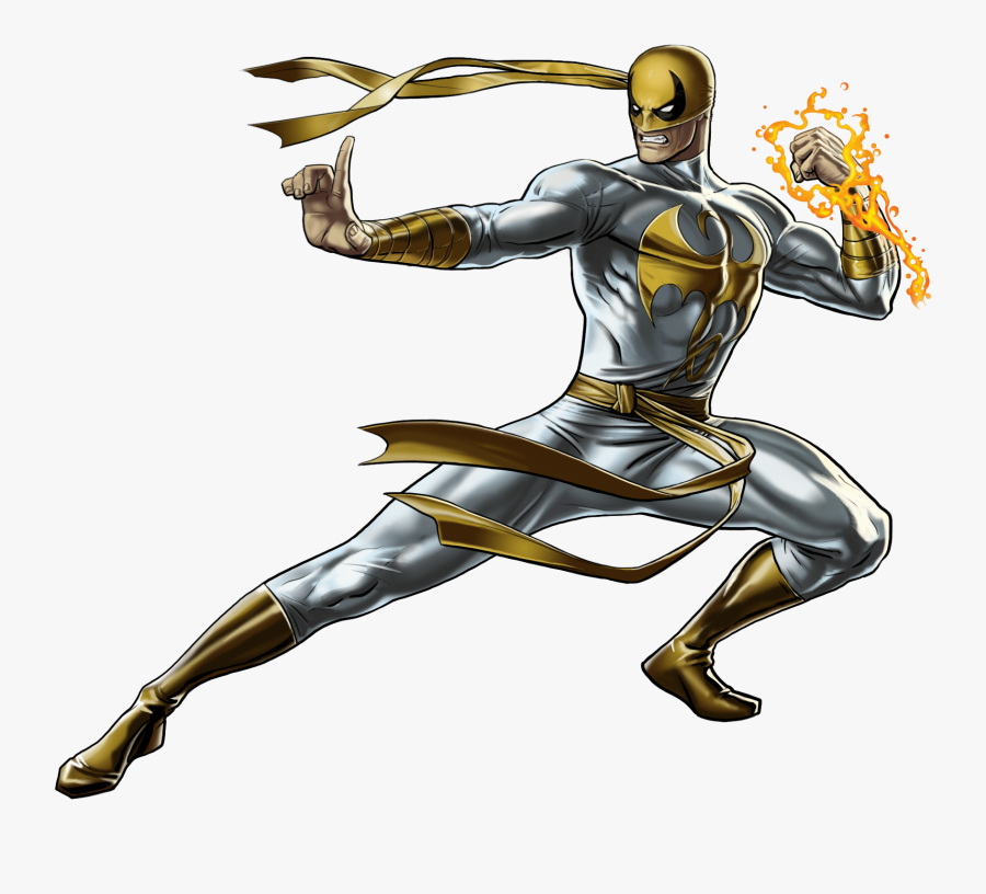 Iron Fist White Suit, Transparent Clipart