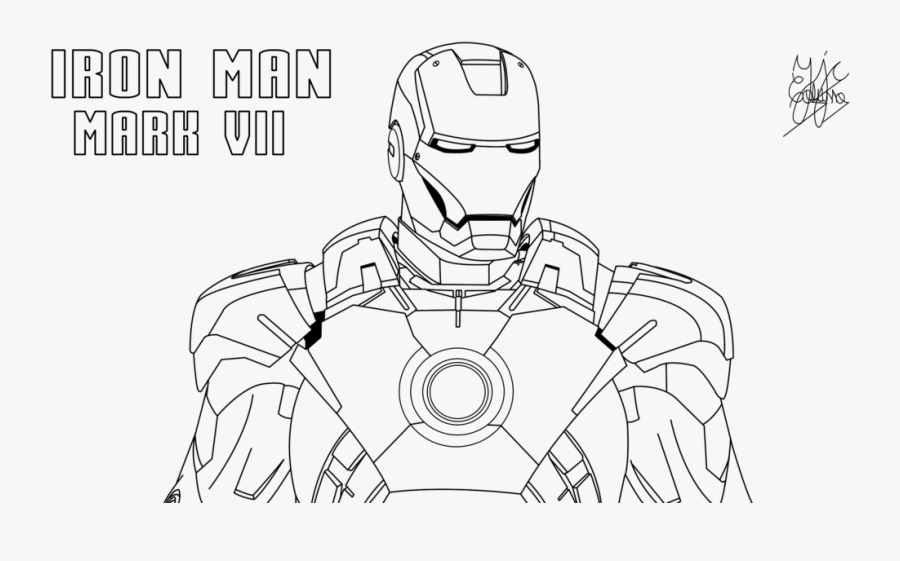 Iron Man Mark 7 Drawing, Transparent Clipart