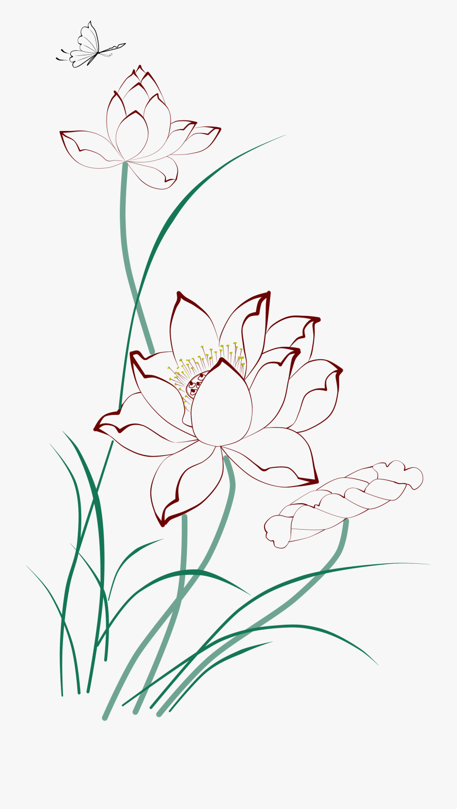 Clipart Stock Egypt Drawing Flora - 荷花 素材, Transparent Clipart