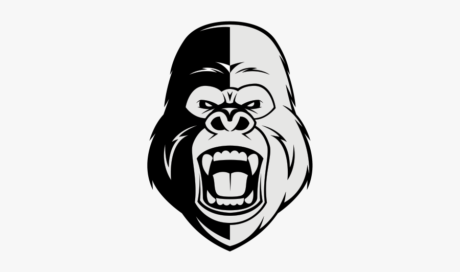 Clip Art Png For Free - Angry Gorilla Face Cartoon, Transparent Clipart