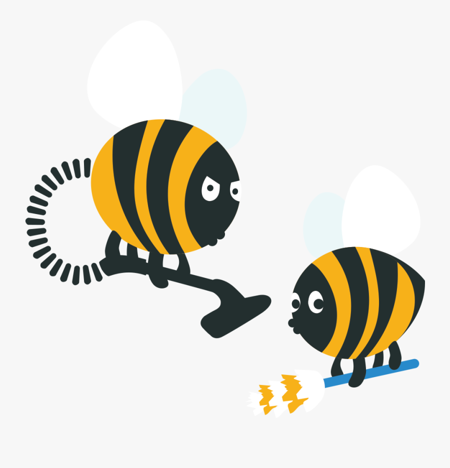 Homes Image - Cleaning Bee, Transparent Clipart