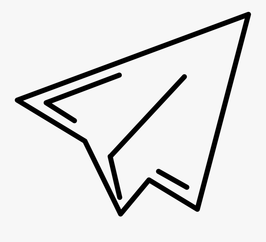 Paper Airplane Outline Comments Clipart , Png Download - White Plane Outline Png, Transparent Clipart