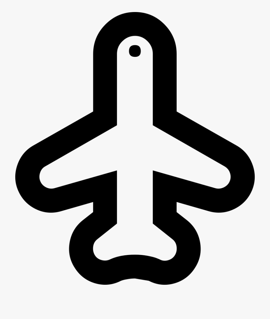 Plane Outline - Airplane Clipart White Outline, Transparent Clipart