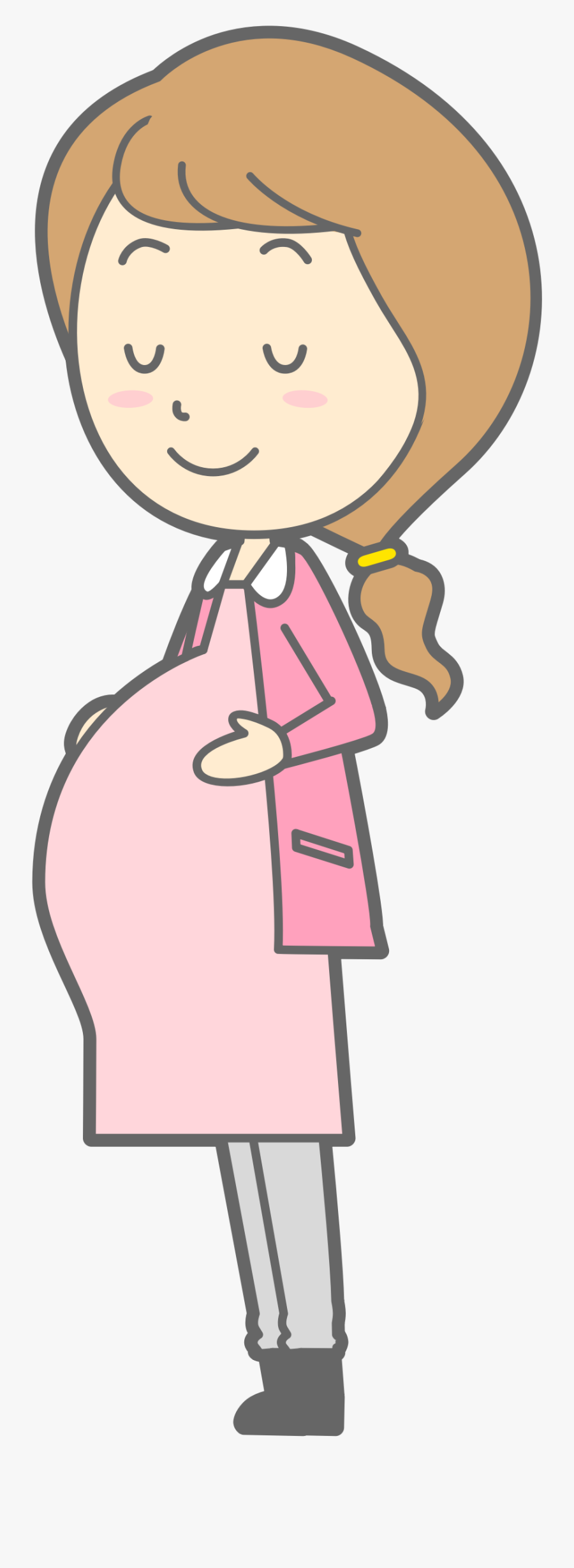 Mother To Be Big - Eating French Fries Clipart, Transparent Clipart