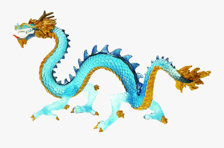 Krystal Blue Dragon Figure - Blue Chinese Dragon Statue, Transparent Clipart