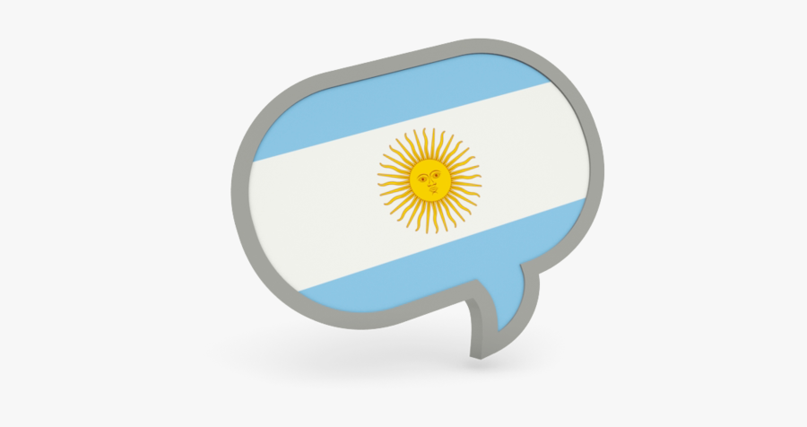 Argentina Flag Speech Bubble, Transparent Clipart