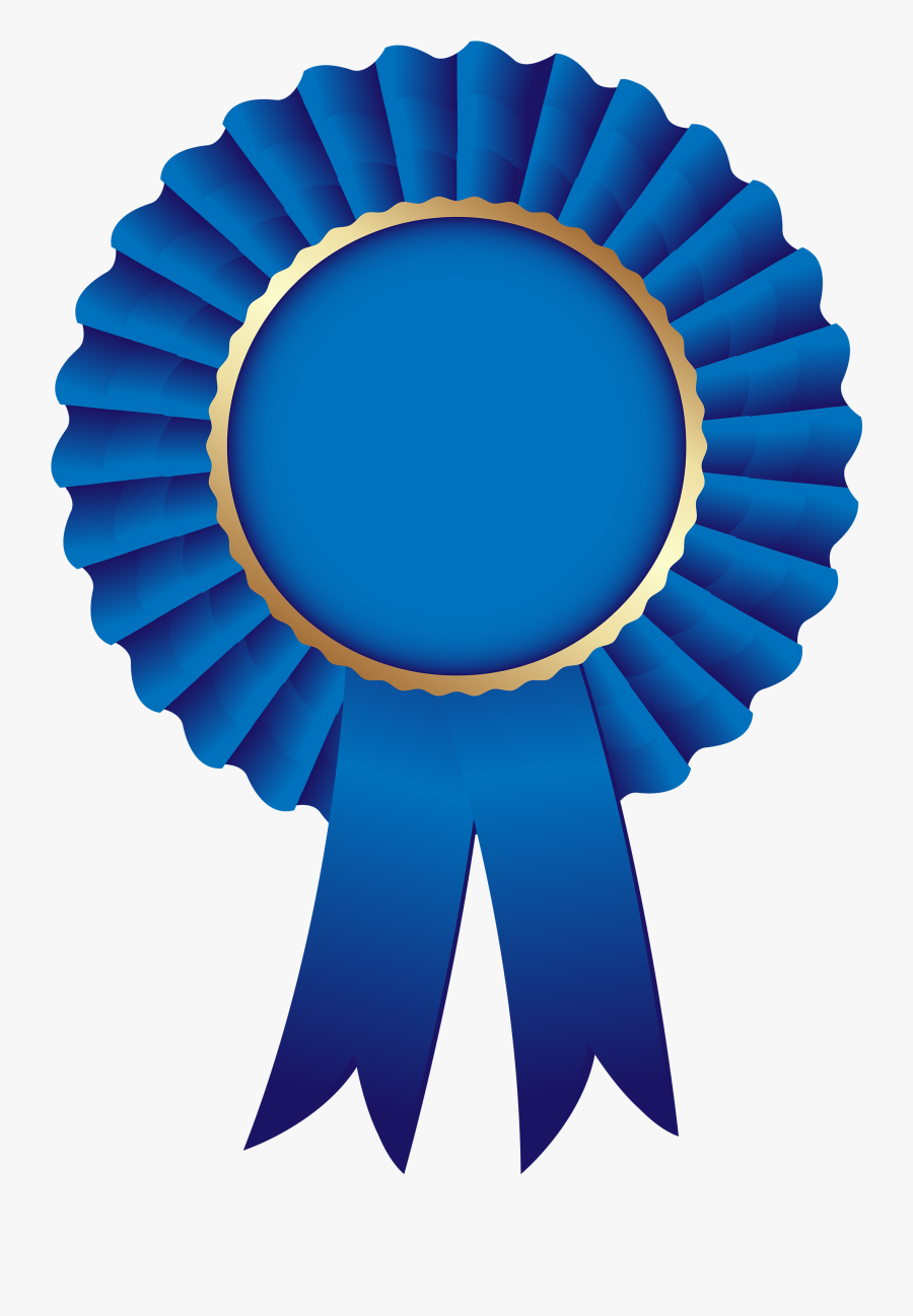 Blue Ribbon Rosette Clip Art - Blue Ribbon Png, Transparent Clipart