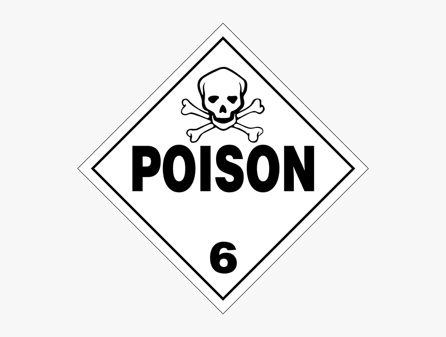 Poison - Class 6 Toxic And Infectious Substances, Transparent Clipart