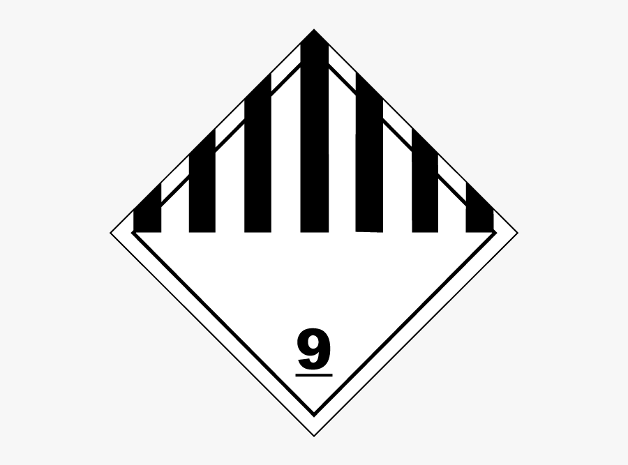 Usdot Symbol For Miscellaneous Substances - Class 9 Label, Transparent Clipart