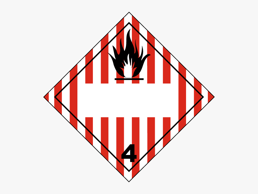 Class 4.1 Flammable Solid, Transparent Clipart