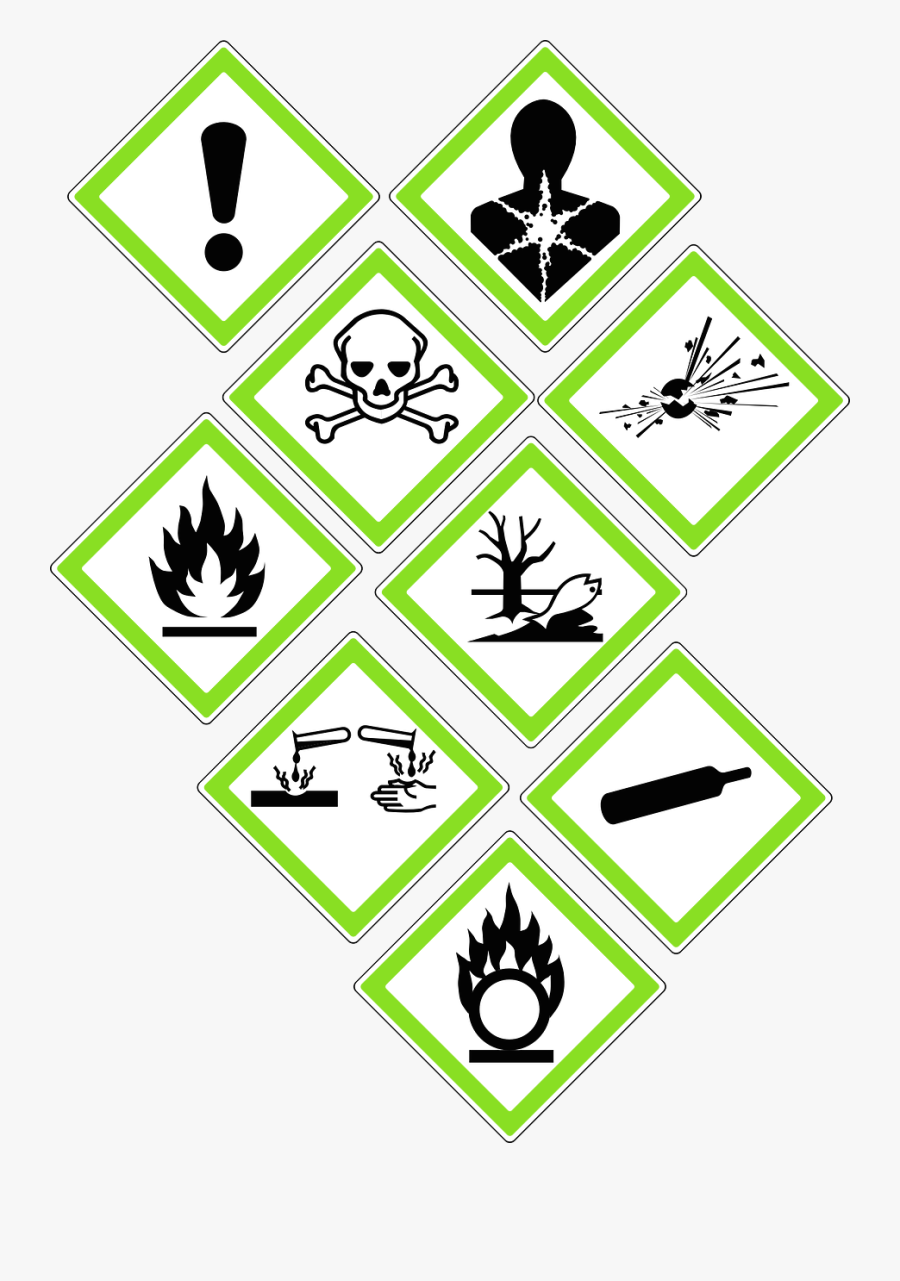 Hazardous Materials Warning Signs, Transparent Clipart