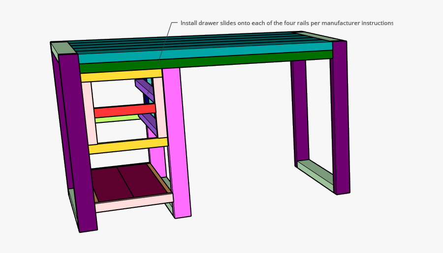 Diy Desk - Writing Desk, Transparent Clipart