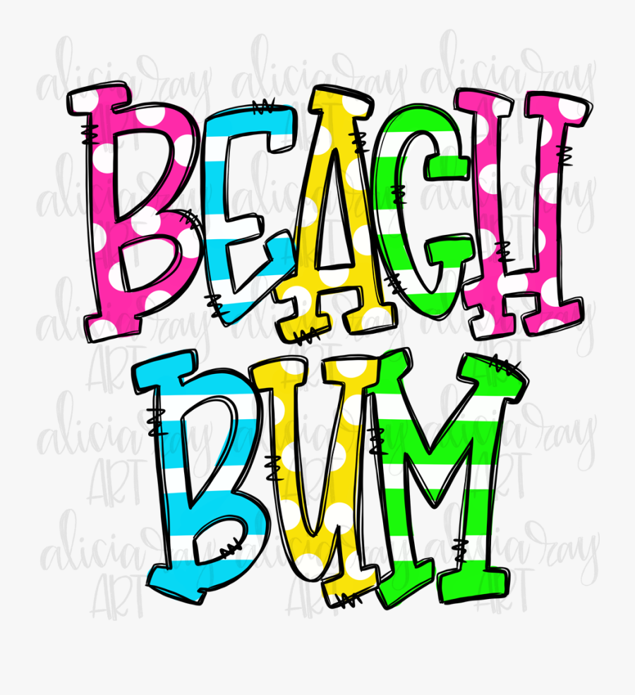 Beach Bum Example Image, Transparent Clipart