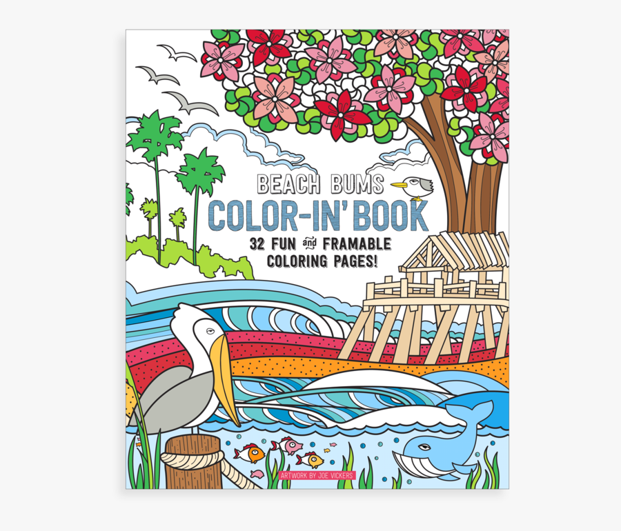 Beach Bums Coloring Book - Poster, Transparent Clipart