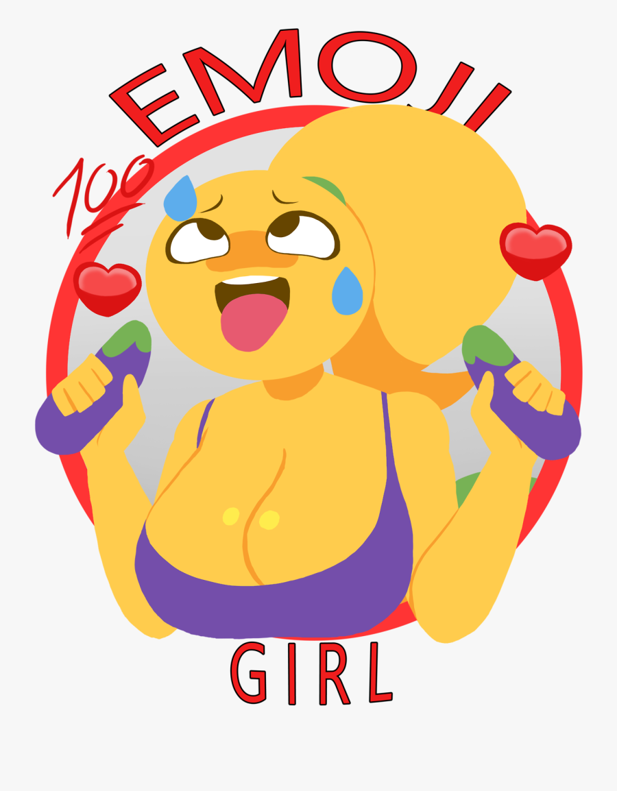 Emoji Girl Eggplant, Transparent Clipart