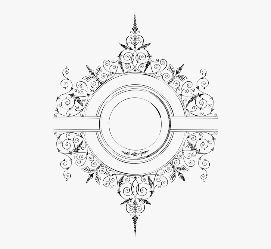 Metal,line Art,circle - Border Vintage Design Png, Transparent Clipart