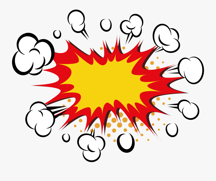 Orange Red Pop Style Explosion Frame Png And Vector - Pop Art Explosion Png, Transparent Clipart