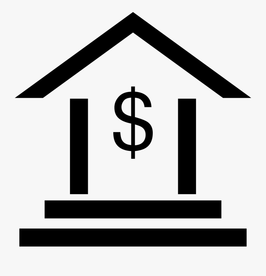 Dollar Symbol And Bank - Symbol For Bank, Transparent Clipart