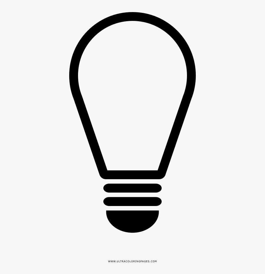 Light Bulb Coloring Page, Transparent Clipart