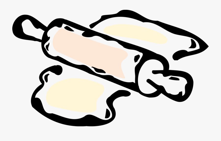 Vector Illustration Of Kitchen Baking Rolling Pin Shapes - Clip Art, Transparent Clipart