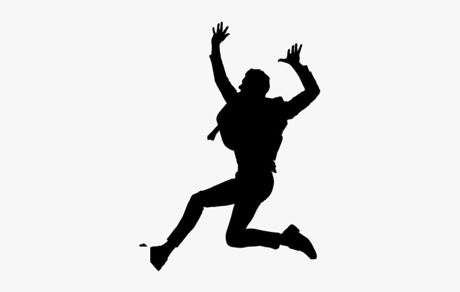 Transparent Person Jumping Silhouette, Clip Art - Jumping, Transparent Clipart
